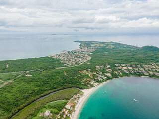 Toma aérea Punta de Mita Nayarit México