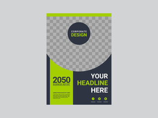 Professional corporate book cover template