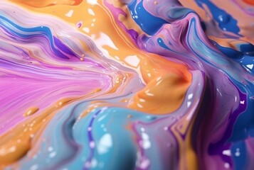 Fototapeta premium swirls of multicolore marble,liquid marble texture. generative ai