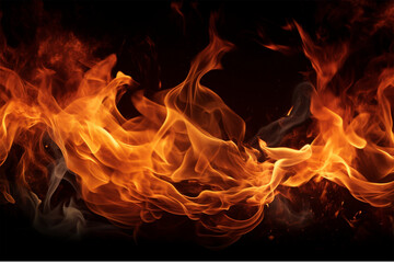 Fototapeta na wymiar fire flames background