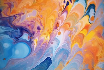Fototapeta na wymiar swirls of multicolore marble,liquid marble texture. generative ai