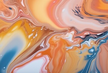 swirls of multicolore marble,liquid marble texture. generative ai