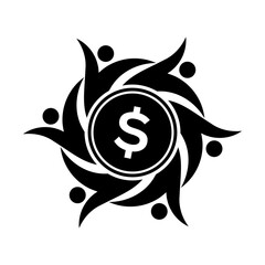 creative man and money logo