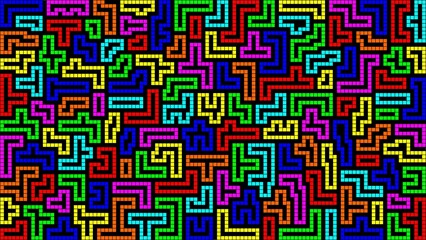 colorful tetris pattern wallpaper