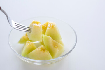 アールスメロンとフォーク