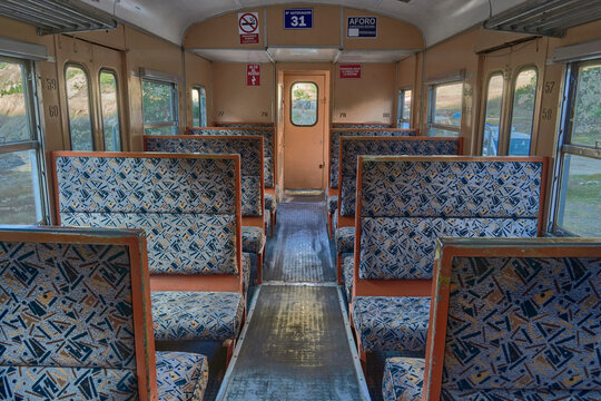 Interior of the MACHO train locomotive in Huancavelica