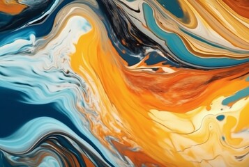 swirls of multicolore marble,liquid marble texture. generative ai