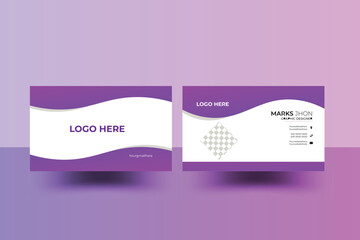 Modern creative business card and simple business card design with yellow. Luxury business card design template.