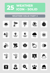 Weather Solid Style Icon Design
