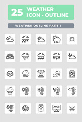 Weather Outline Style Icon Design