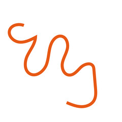 Orange Abstract Squiggle Lines