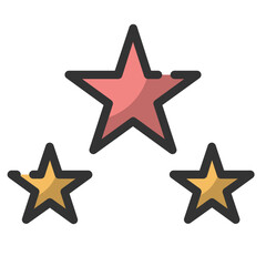 Obraz premium Star filled line icon on white background