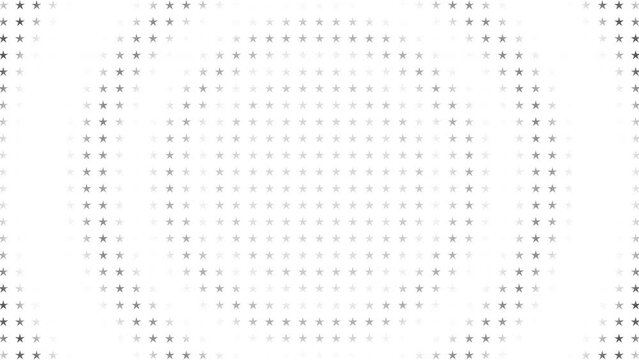 Radial motion graphics background with black and white stars halftone pattern texture