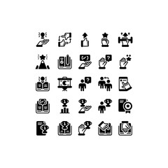 Mentoring and training glyph Icon, Logo, and illustration Vector