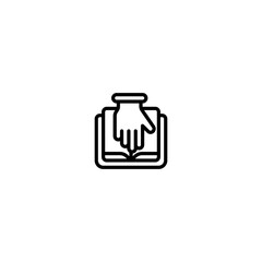 choose the open book Outline Icon, Logo, and illustration Vector
