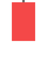 Illustration of a single red or down candlestick indicating a decrease in price