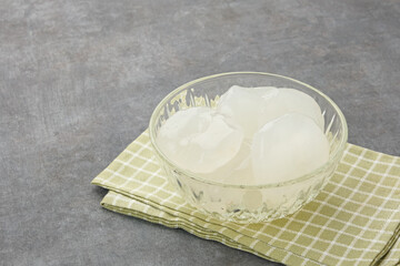Siwalan or Lontar, (Borassus Flabellifer) served on glass bowl