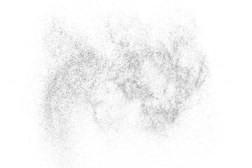 Distressed black texture. Dark grainy texture on white background. Dust overlay textured. Grain noise particles. Rusted white effect. Grunge design elements. Vector illustration, EPS 10.