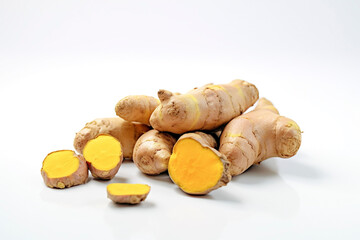 ウコン　白背景　AI生成画像　ジェネレーティブAI