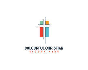 Colorful Christian Logo Design