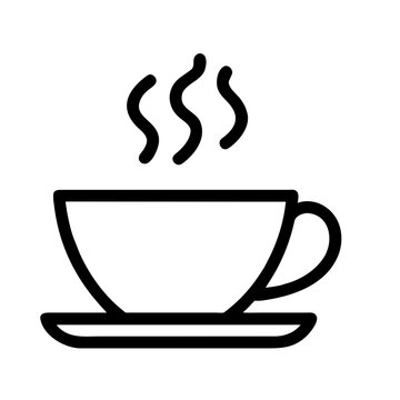 Cup of coffee icon. Cup flat icon. Thin line signs for design logo  visit card  etc. Single high-quality outline symbol for web design or mobile app. Cup outline pictogram.