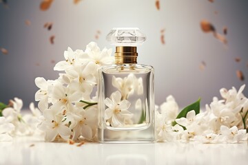 realistic mockup perfume with elegant style
