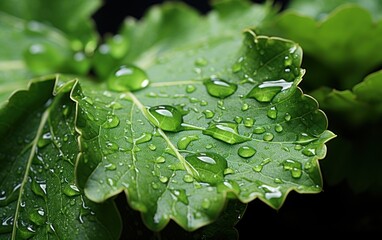 Macro photo of leaf green and fresh.