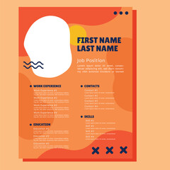 Professional CV resume template design