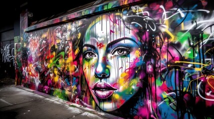 Naklejka premium urban street art and graffit.Made with the highest quality generative AI tools
