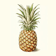 Botanical illustration pineapple
