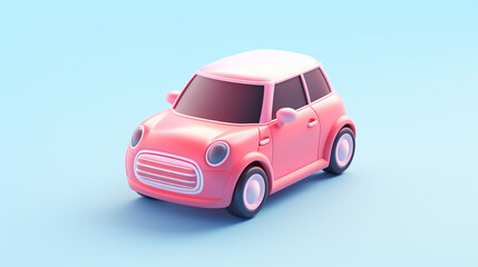 Tiny Cute 3D Car: A Miniature Delight