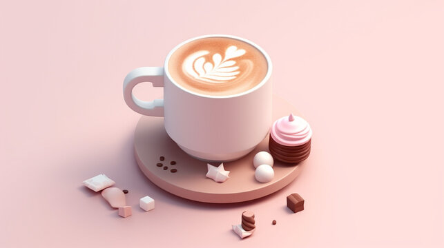 Adorable Miniature 3D Coffee Sculpture