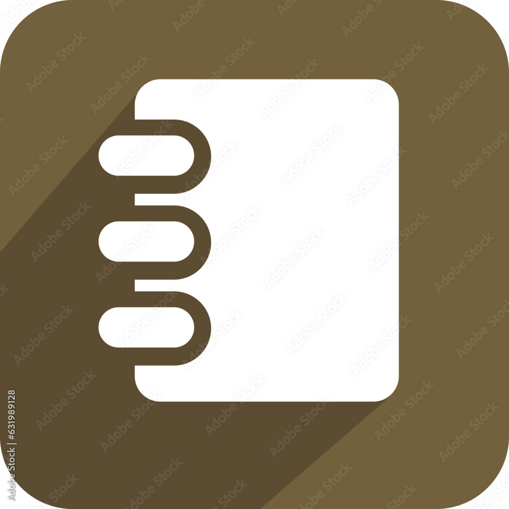 Aufkleber Vector notebook icon on brown button