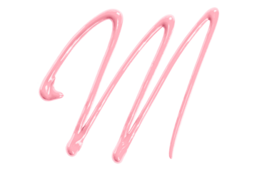 pink watercolor drop zigzag isolated on transparent background
