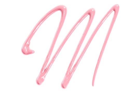 pink watercolor drop zigzag isolated on transparent background