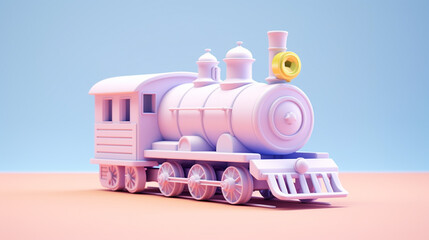 Adorable Miniature 3D Train Locomotive Delights the Imagination