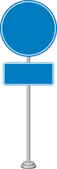 Vector blue road sign