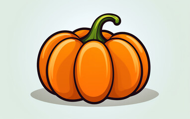 Pumpkin icon illustration on white background.