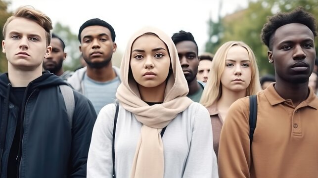 group of young people standing together.

 Made with the highest quality generative AI tools