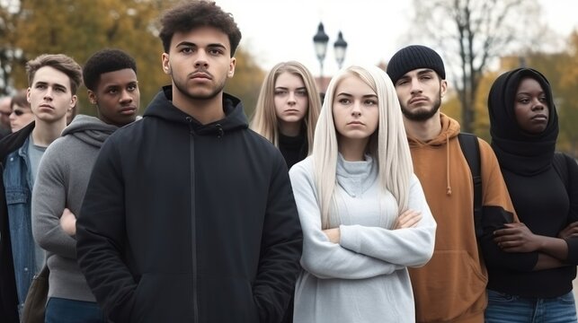 group of young people standing together.

 Made with the highest quality generative AI tools