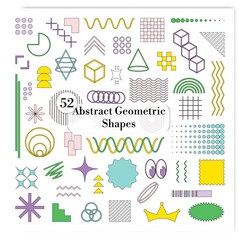 Collection of abstract geometric shapes for decor elements