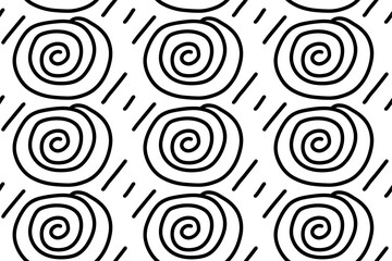 handdrawn doodle abstract seamless pattern background