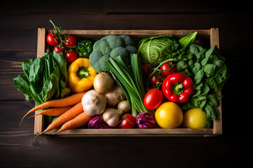 Healthy Fresh Vegetables on table. Product.