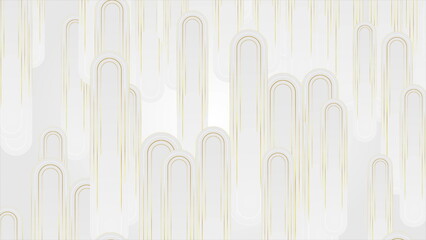 Grey stripes and golden lines abstract geometric background