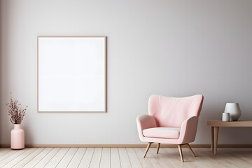 Subdued and Balanced Frame Mockup Frame Mockup, generative ai