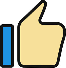 Thumbs up and thumbs down. Vector icon.