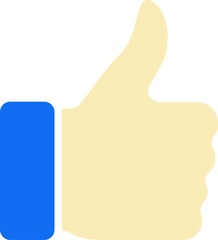 Thumbs up and thumbs down. Vector icon.