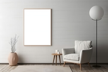 Polished and Stylish Artwork Frame Mockup, generative ai