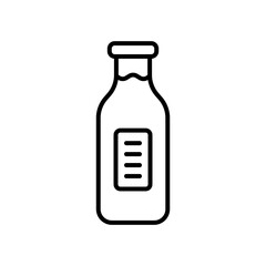 milk icon vector in line style