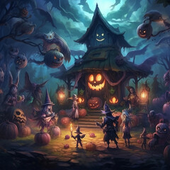 hallooween thene, anime style